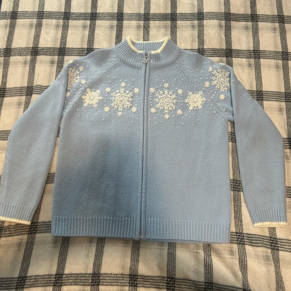 Vintage Blue Snowflake Sweater